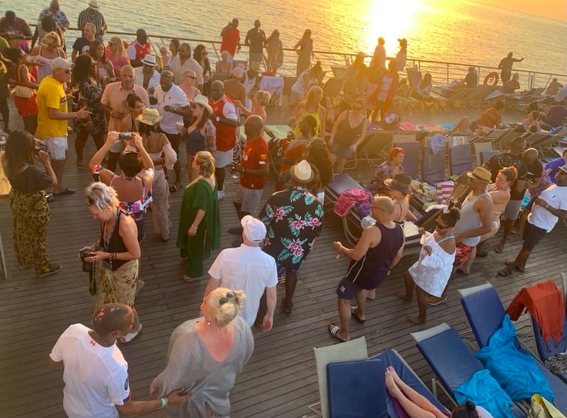 Cleo enjoying a SUN & SOUL CYPRUS celebration