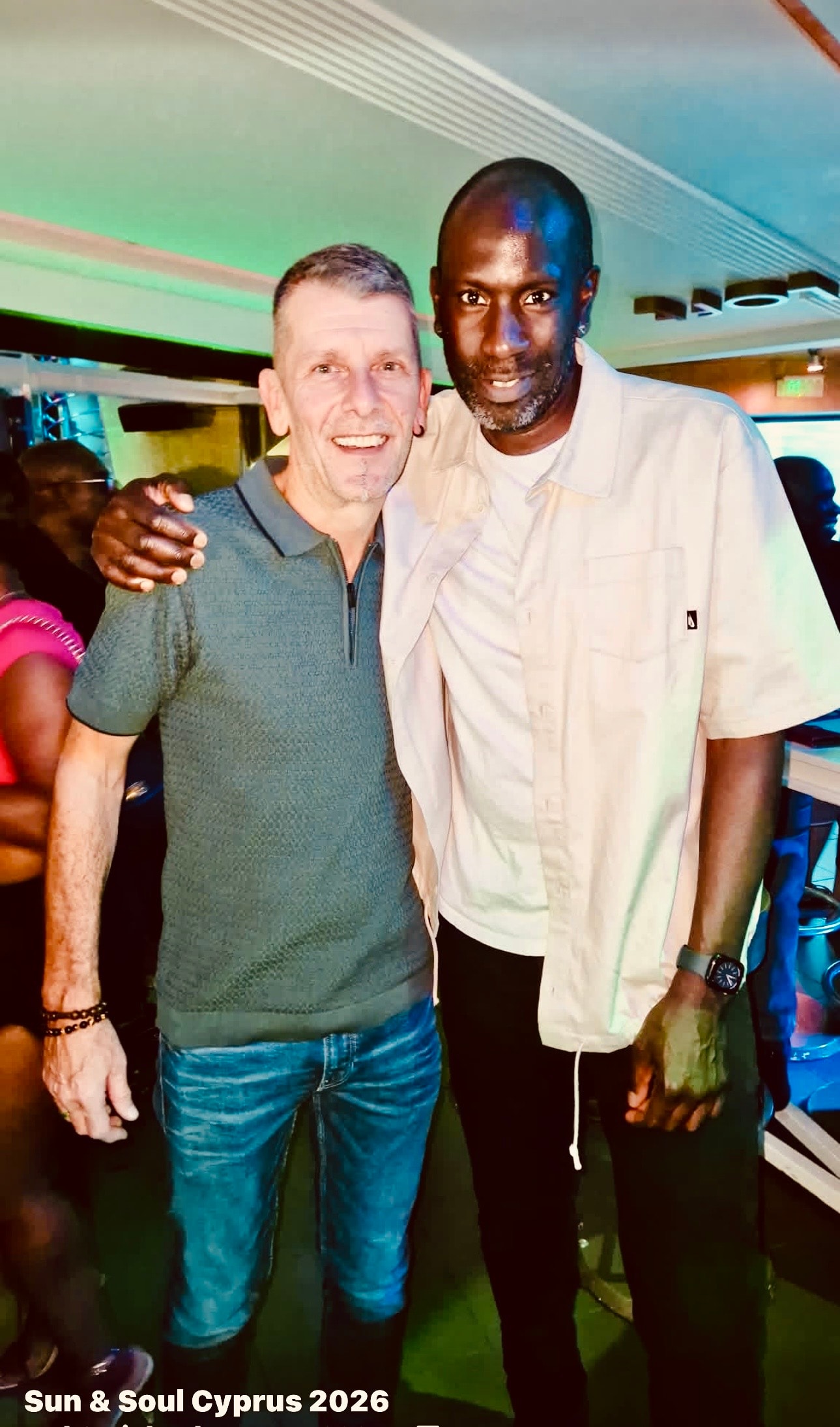 Two guests smiling together at Sun & Soul Cyprus 2026