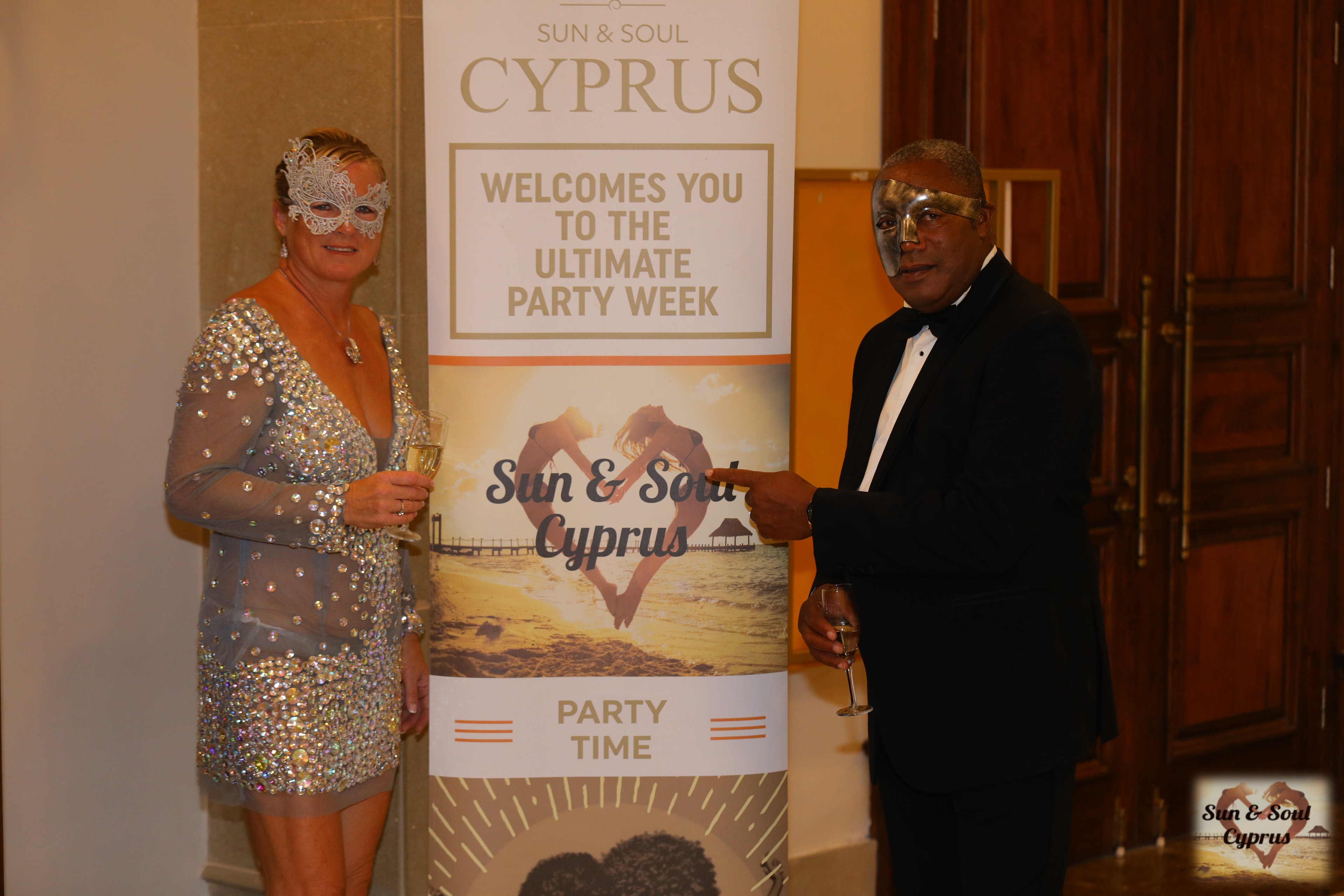 Guests dancing at an elegant evening celebration
